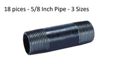 Steel Pipe Nipples 5/8 INCH - ASTM A733 ASTM A53 welded, 18 Piece