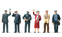 Preiser 10237 Zugpersonal Db 6 Figuren H0 1:87 Handbemalt, Neu