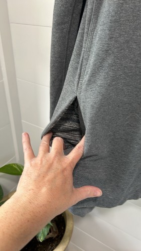 Lululemon Savasana Wrap Gray Jacket in Coal Open Sweater Gray Strata Stripe 6 - Picture 8 of 10