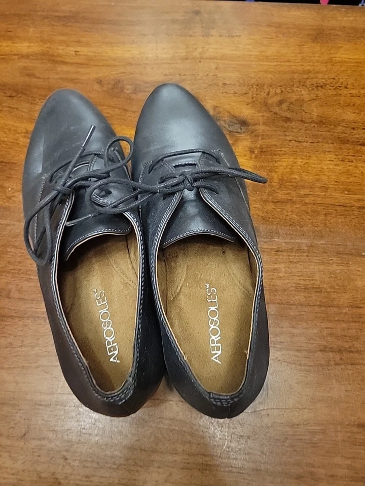 Aerosoles Cuero Oxford Encaje Mocasines Cómodos Talla 9 Nuevo Foto 4 de 4