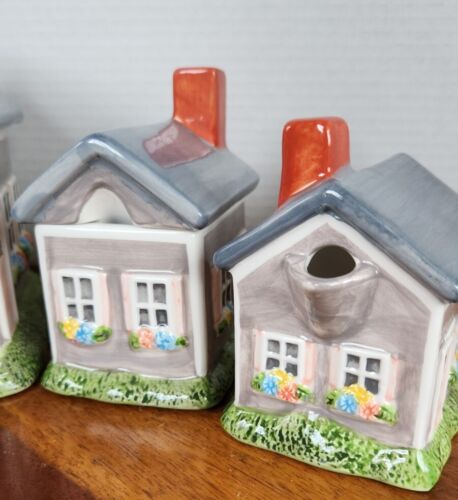 Claire Murray Sakura Teapot Sugar Creamer Nantucket Cottage Ceramic Vtg 3 PC Set - Picture 2 of 16