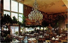 Creightons Restaurant Interior Ft Lauderdale Florida Chrome Cancel WOB Postcard