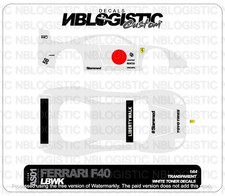 Ferrari F40 Competizione Custom Waterslide Decal For Hot Wheels 164 A1