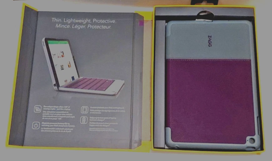 ZAGG Purple Folio Case Hinged with Backlit Bluetooth Keyboard for iPad Mini 4 - Image 4 of 4