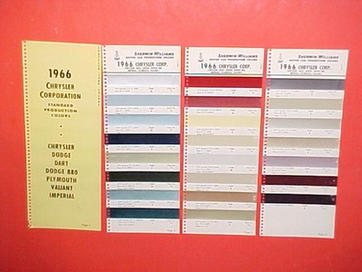 1966 CHRYSLER IMPERIAL DODGE CHARGER PLYMOUTH VALIANT BARRACUDA PAINT CHIPS SW