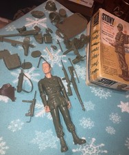 1960's Stony Stonewall Smith Marx 2050 WW2 WWII Soldier Box  Accessories