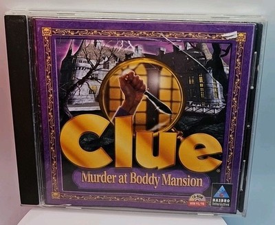 Clue : Murder At Boddy Mansion (PC, CD-ROM, 1998, Hasbro) CIB Complete In Box