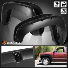 Fits 1988-1998 Chevy GMC C/K 1500 Pocket Rivet Style Fender Flares Wheel Cover