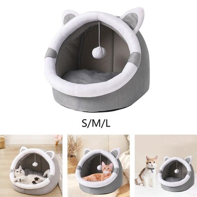 Katzenbetten für Indoor-Katzen mit Spielball, rutschfester Unterseite,