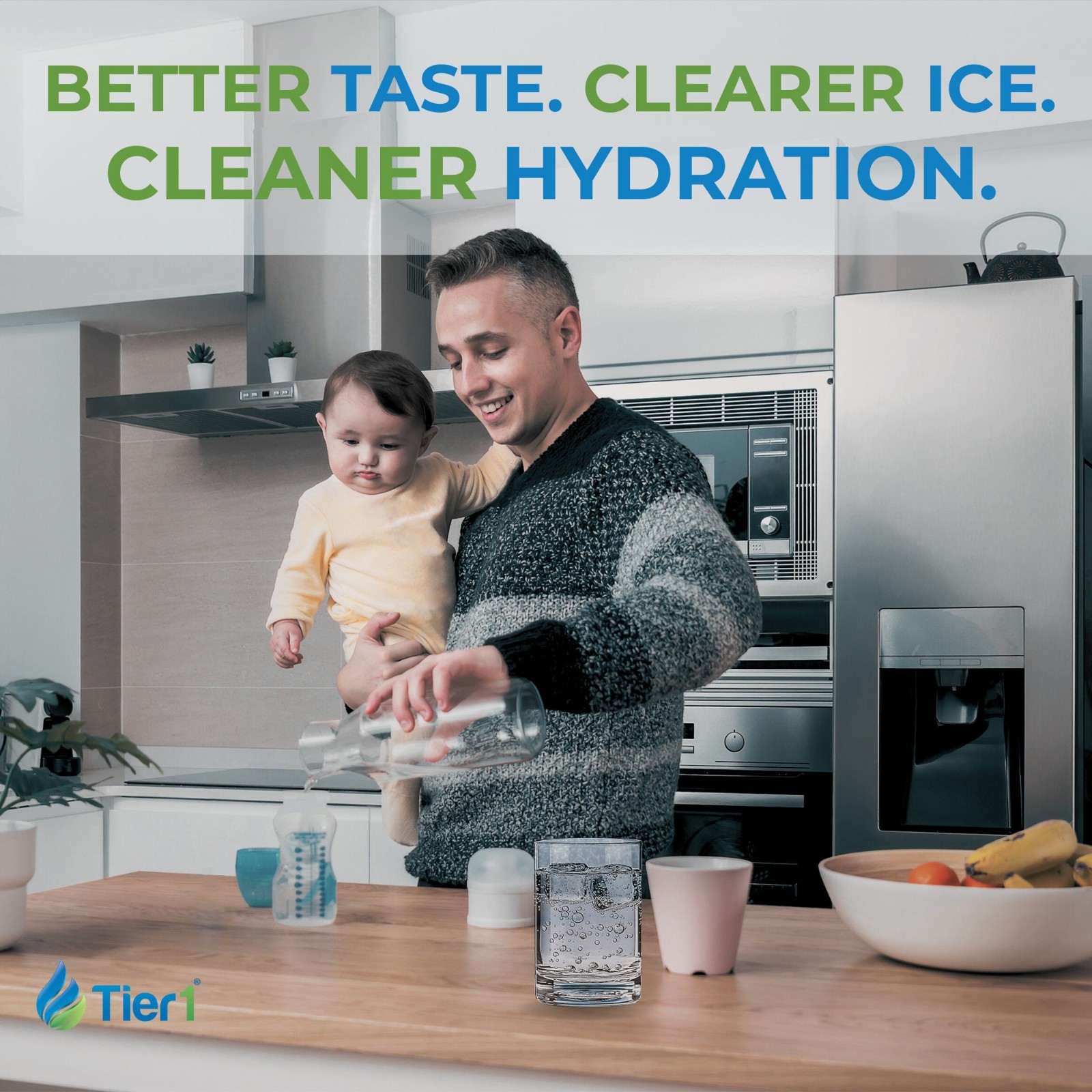 Fits GE MWF SmartWater MWFP GWF Comparable Tier1 Fridge Water Filter 4 Pack