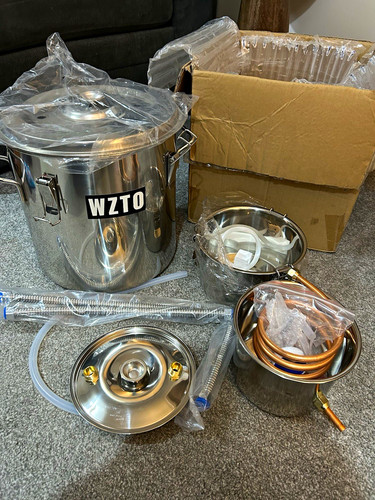 WZTO Stainless Steel Moonshine Home Brewing Distillation Kit New In Box