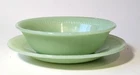 Vintage Fire King Jane Ray Jadeite Jadite Fruit Berry Bowl & Saucer Plate 2pc