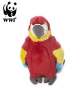 Wwf PlüSchtier Hellroter Ara Papagei 18Cm Lebensecht Kuscheltier Stofftier