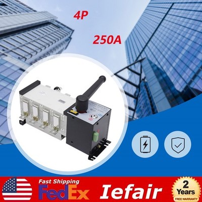 Automatic Transfer Switch 250A 4-Poles AC 110V  Grid to Generator Industrial
