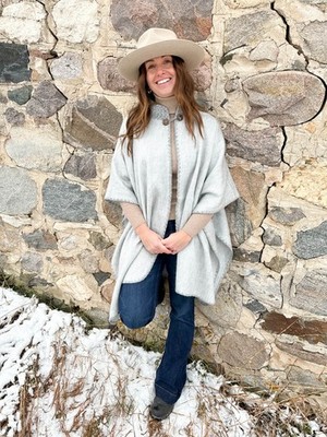 Handwoven Baby Alpaca Ruana Cape | Wrap Shawl Poncho Cloak | Womens Andean Gift