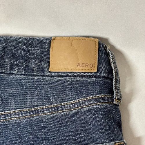 Neu Aeropostale High Rise Curvy Midi 3" Damengröße 2 Jeansshorts Used-Manschette - Bild 11 von 15
