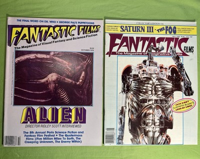 FANTASTIC FILMS Oct.  79 & May  80, Set of 2, Blake Pub. Corp., Alien! Kirby!