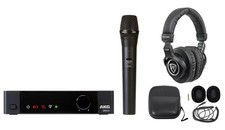 AKG DMS100 4-Channel Digital Handheld Wireless Microphone Mic System Headphones