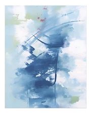 Abstract Ocean Breeze Wall Art Poster - Serene Blue Tones Home Decor