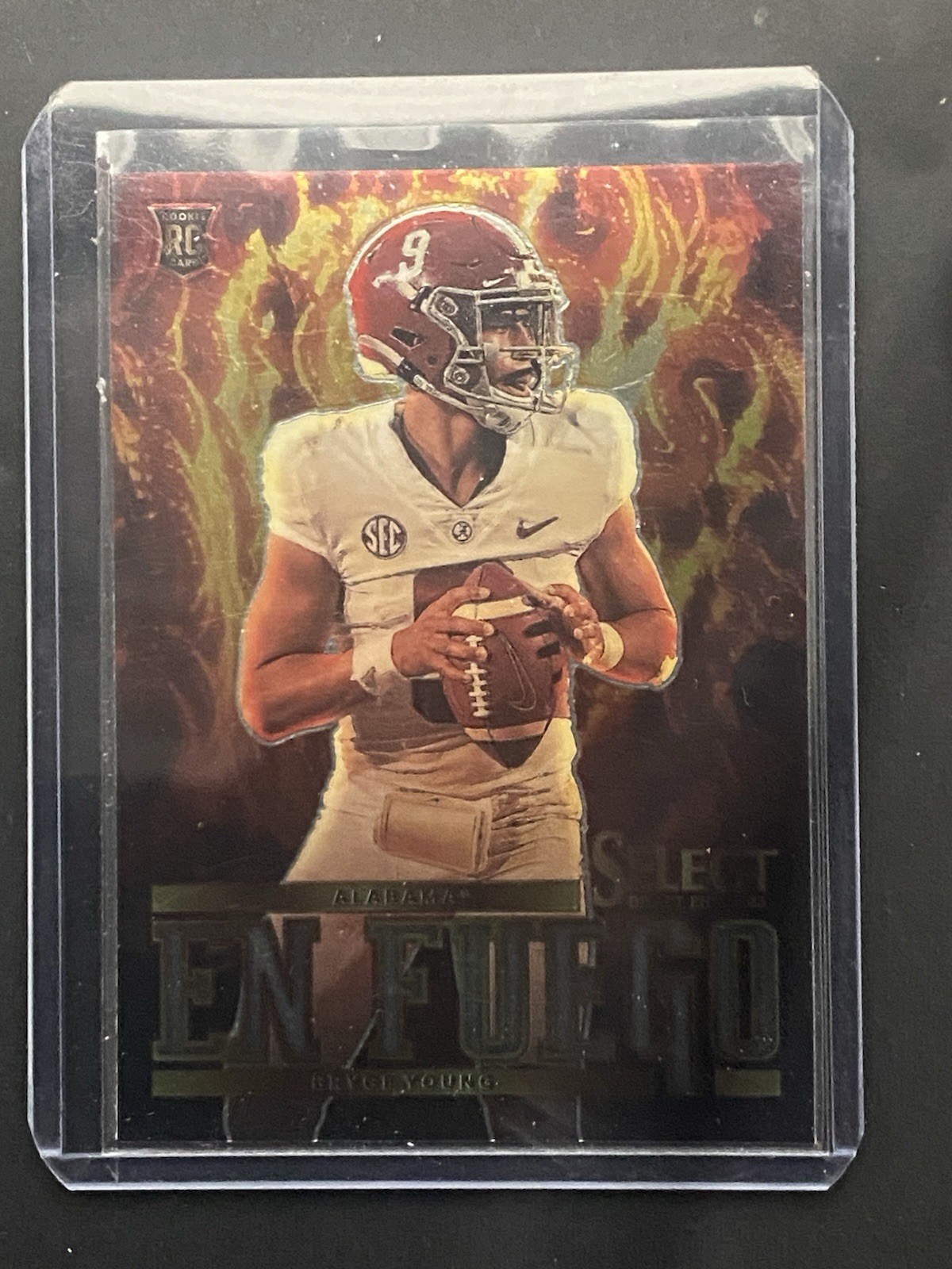 2023 Select DP "En Fuego" Bryce Young SILVER Prizm Rookie RC PANTHERS #EF-BY