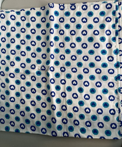 Baby Blanket MASALABABY Blue NIRVANA BLUE OWL  DESIGN reversible SARONG  NWT - Afbeelding 4 van 7
