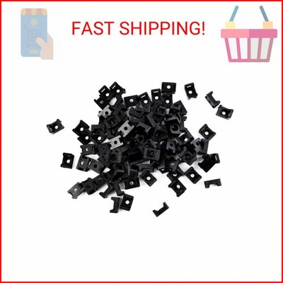 QualGear CM1-B-100-P Cable Tie Mount, Black