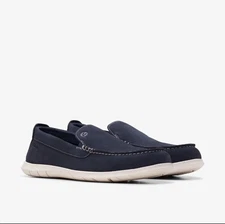 Clark’s Men's 9 M Flexway Step Light Navy Suede 26176955 New