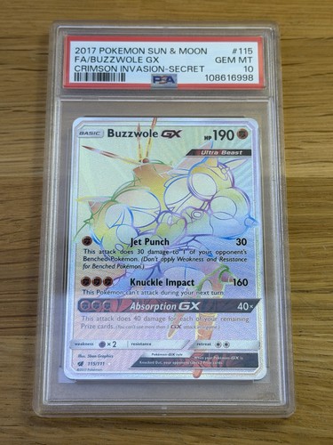 Buzzwole-GX graded PSA 10 for sale on eBay