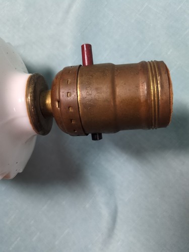 Vintage Milkglass Lamps 9 1/2" Set Of Two Needs New Electrical Cords Very Cute - Picture 12 of 21