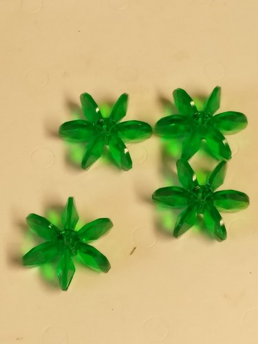 Green Starburst Plastic Beads 1'' 80 PCS - Picture 3 of 3
