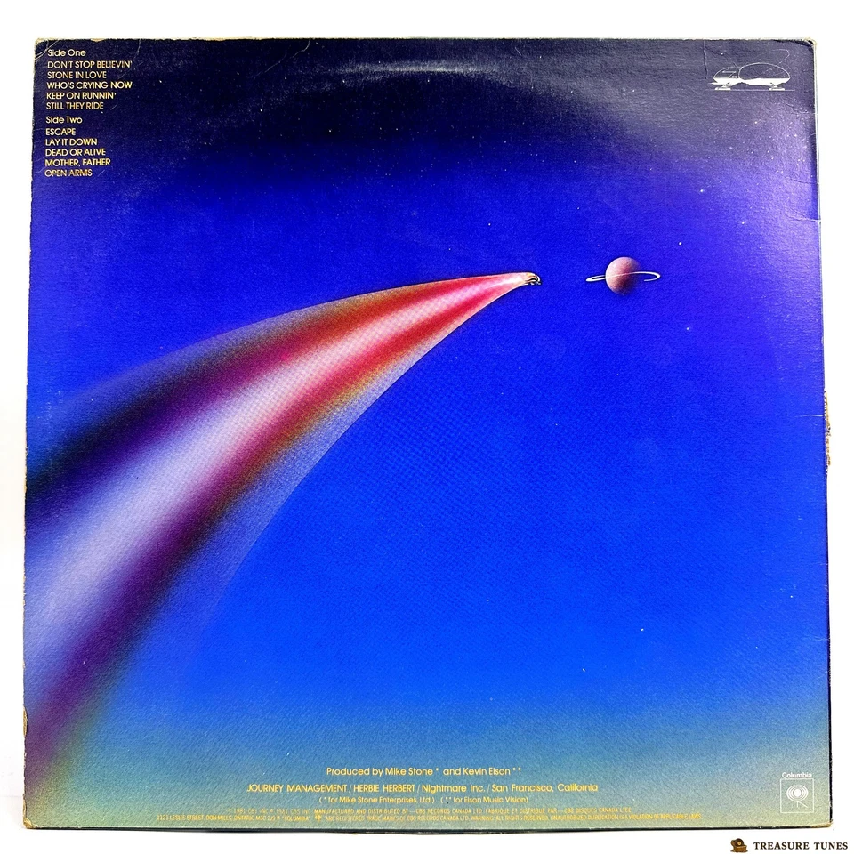 Journey – Escape Vinyl (LP, Album, Stereo) TC 37408 - Image 3 of 4