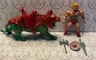 He-Man & Battle Cat 100% Complete Vintage 1981 Soft Head Taiwan Action Figure
