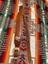 Gibson Leather Guitar Strap Brown Rare Vintage Collectible Accessory A481