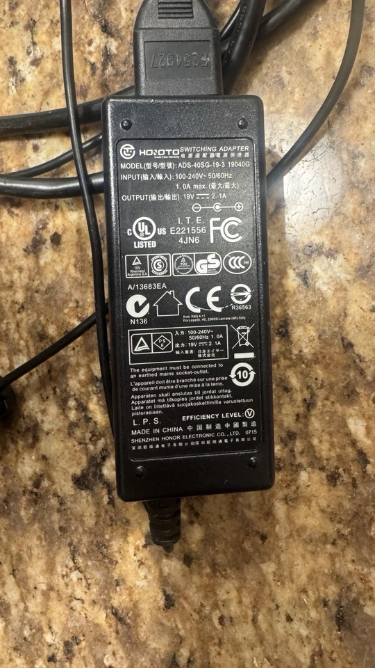 Cable de alimentación original para monitor Acer G236HL H236HL S230HL S231HL S273HL Foto 2 de 3