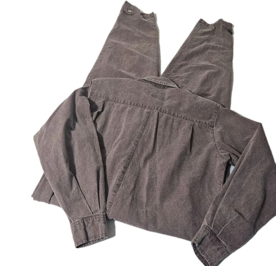 De Colección Banana Republic Safari Mono MED Traje de Vuelo Manga Larga Algodón Caqui Usado en Excelente Condición Foto 4 de 4