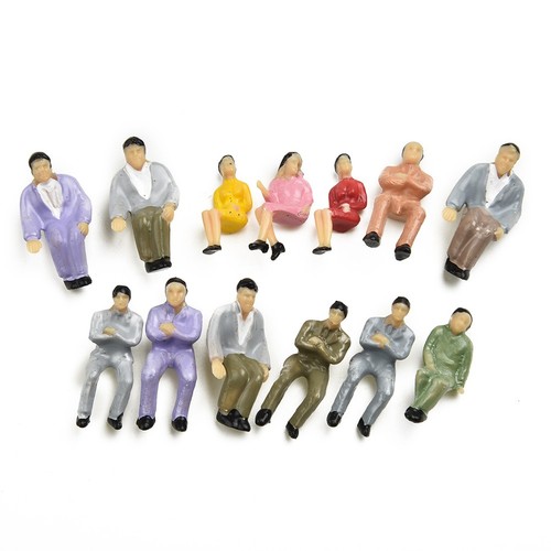 50Pcs Seated Painted Model People Figures Railway Sitting Passengers 1:50 Scale - Picture 10 of 14