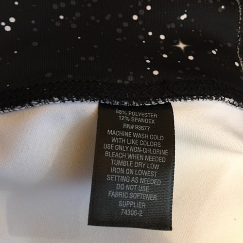 Leggings Xersion Womans Galaxia Recortada XL Negro Blanco Espacio Exterior - Imagen 5 de 5