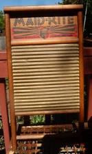 Vintage Maid-Rite Washboard Hanging Cabinet/Rack #2062 Columbus Washboard