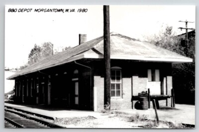 Morgantown WV B&O Depot West Virginia 1980 Real Photo Postcard E48