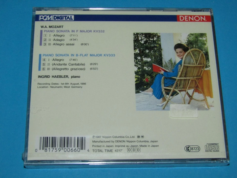 Ingrid Haebler / Mozart Piano Sonatas Complete - II, KV 332, 333 - Denon CD OVP - Bild 2 von 4