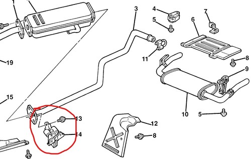 GM NOS 1982 1983 CAMARO 2.5 4 CYL & 2.8 V6 CATALITIC CONV. HANGER NEW # 10026127 - Foto 5 di 5