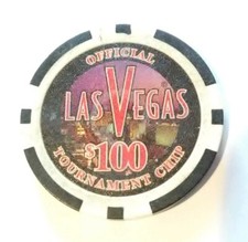 LAS VEGAS, NEVADA GREAT FOR ANY COLLECTION OFFICIAL TOURNAMENT 100.00 CHIP 