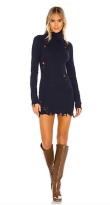 Lovers + Friends Kiana Sweater distressed Turtleneck Dress Size small NEW | eBay Lovers + Friends Kiana Sweater distressed Turtleneck Dress Size small NEW | eBay