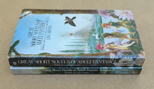 GREAT SHORT NOVELS OF ADULT FANTASY V1 & V2 - Lin Carter 1970s Ballantine PBs - Picture 3 of 6