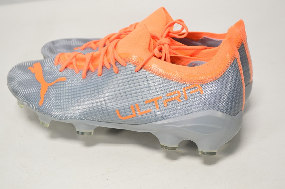 Puma Ultra 2.4 FG Soccer Cleats Silver Orange MISMATCH 11