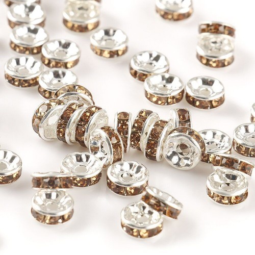 50pcs Ab Rhinestone Balls Multicolor Crystal Round Loose Spacer Beads Accessory - Picture 26 of 54