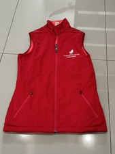 Pro Pebble Golf Vest Beach Red Woman's Size S/P  Zip Up REVERSIBLE