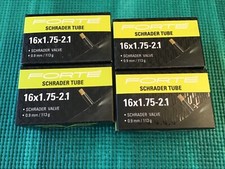 BICYCLE Boxed SCHRADER Valve Tube 16x1.75-2.1 SALE is FOR LOT 4 NEW TUBES