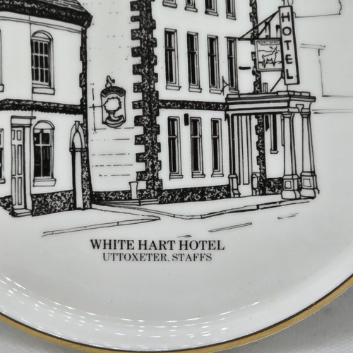 Goss Bone China White Heart Hotel Uttoxeter Staffordshire Commemorative Dish - Picture 5 of 10