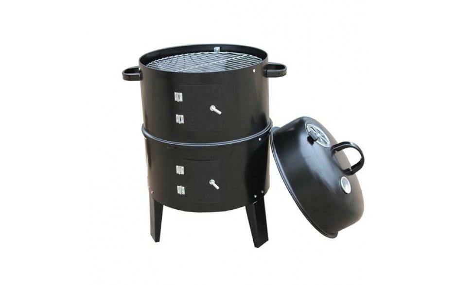 Nuevo Pequeño Negro Cochebón De Jardín Al Aire Libre Campamento Barbacoa BBQ Smoker Grill Nuevo Pequeño Negro Cochebón De Jardín Al Aire Libre Campamento Barbacoa BBQ Smoker Grill